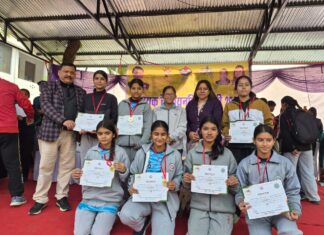 विधायक चैंपियनशिप ट्रॉफी- 2025: वॉलीबॉल में श्री गुरु राम राय लक्ष्मण इंटर कॉलेज अव्वल