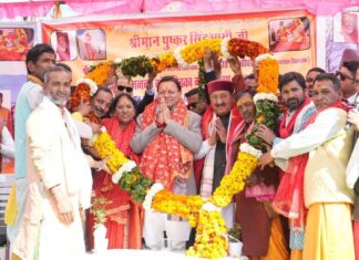 सीएम धामी बीरों देवल रुद्रप्रयाग में आयोजित मां चंडिका महावन्याथ देवरा यात्रा में हुए शामिल