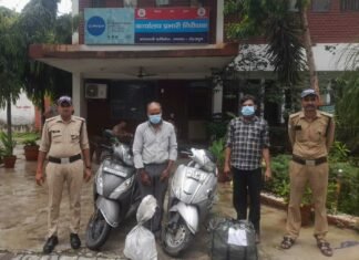 अवैध शराब एवं मादक पदार्थो के साथ 03 अभियुक्तों को पुलिस ने किया गिरफ्तार: 03 पेटी शराब तथा 110.55 ग्राम अवैध चरस बरामद