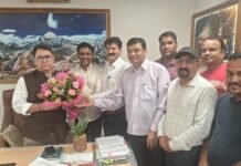 राज्य निगम कर्मचारी महासंघ ने वित्त सचिव रणवीर सिंह चौहान से की शिष्टाचार भेंट