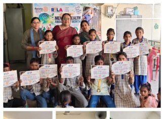 रोटरी क्लब कनखल द्वारा राजकीय प्राथमिक विद्यालय धनौरी में राइला गतिविधियों का आयोजन