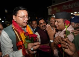 युवा आयोग के गठन से युवाओं में उत्साह: ऋषिकेश के नटराज चौक पर सीएम धामी का अभिनंदन